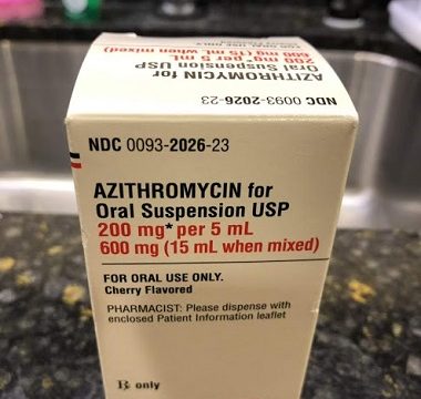 ワイキキ緊急医療クリニックで処方された抗生剤アジスロマイシン